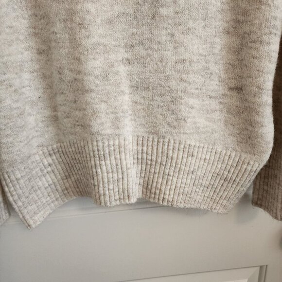 William Rast Women's Medium Cowl Neck Sweater In Heathered Beige Knit - Picture 6 of 8
